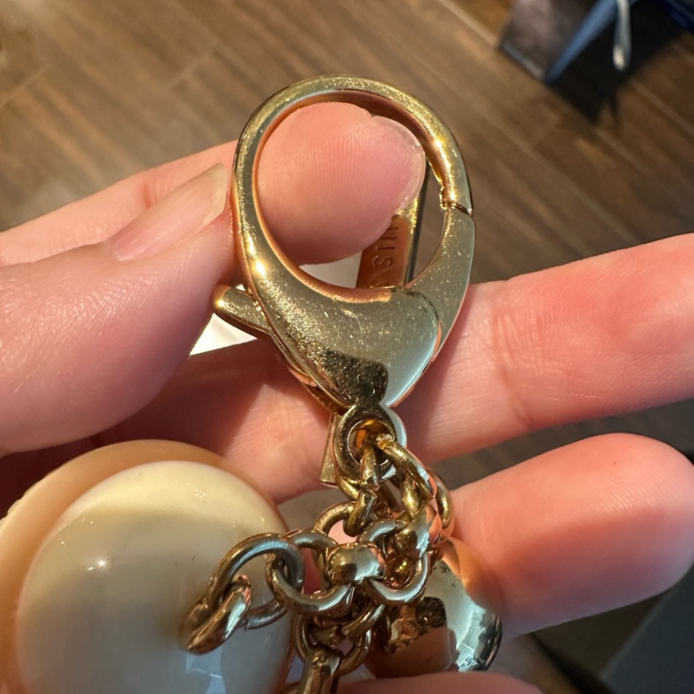 Louis Vuitton Bijoux Sac Mini Lin Croisette Bag charm key chain 💯 authentic - Picture 8 of 8